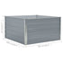 Raised Garden Bed 39.4"x39.4"x17.7" Galvanized Steel Gray - WoodPoly.com