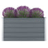 Raised Garden Bed 39.4"x39.4"x17.7" Galvanized Steel Gray - WoodPoly.com