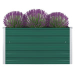 Raised Garden Bed 39.4"x39.4"x17.7" Galvanized Steel Green - WoodPoly.com