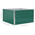 Raised Garden Bed 39.4"x39.4"x17.7" Galvanized Steel Green - WoodPoly.com