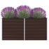 Raised Garden Bed 63"x31.5"x17.7" Galvanized Steel Brown - WoodPoly.com