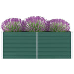 Raised Garden Bed 63"x31.5"x17.7" Galvanized Steel Green - WoodPoly.com