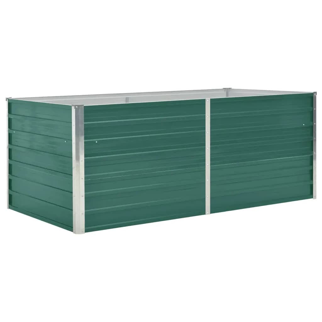 Raised Garden Bed 63"x31.5"x17.7" Galvanized Steel Green - WoodPoly.com