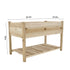 Raised Garden Bed Planter Box with Legs & Storage Shelf Wooden Elevated Vegetable Growing Bed for Flower/Herb/Backyard/Patio/Balcony 48.5x30x24.4in(colourless)