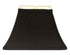 Rectangle Bell Hardback Lampshade with Washer Fitter, Black Natural Fabric Lampshade with White Lining for Table Lamps, 5" Top x 12" Bottom x 9" Height
