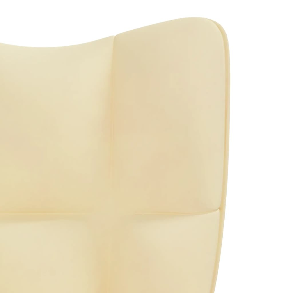 Relaxing Chair Cream White Velvet