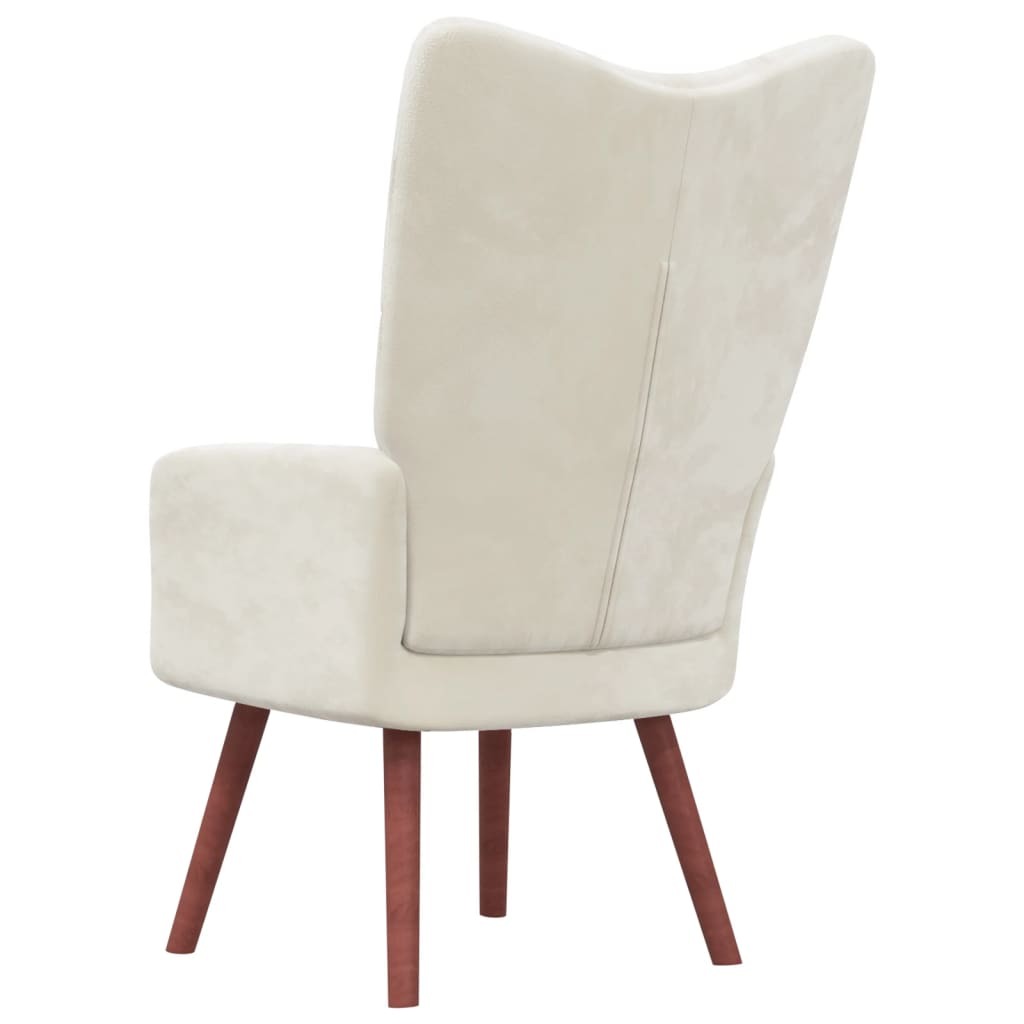 Relaxing Chair Cream White Velvet