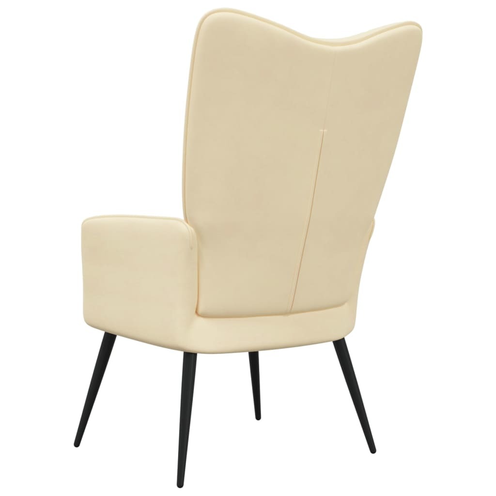 Relaxing Chair Cream White Velvet
