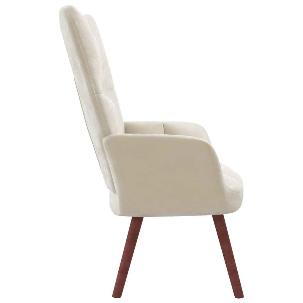 Relaxing Chair Cream White Velvet