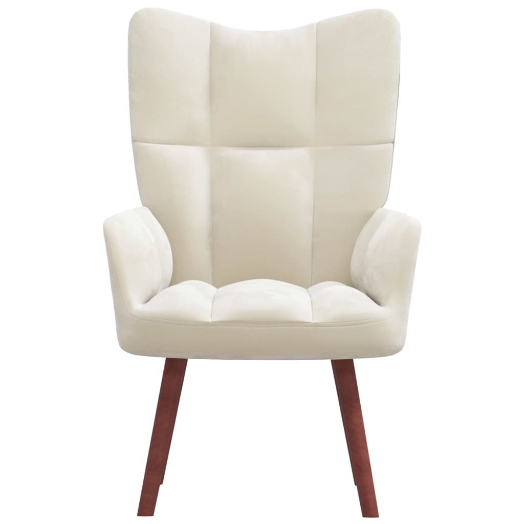 Relaxing Chair Cream White Velvet