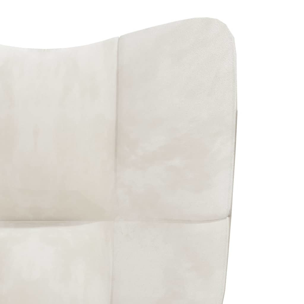 Relaxing Chair Cream White Velvet