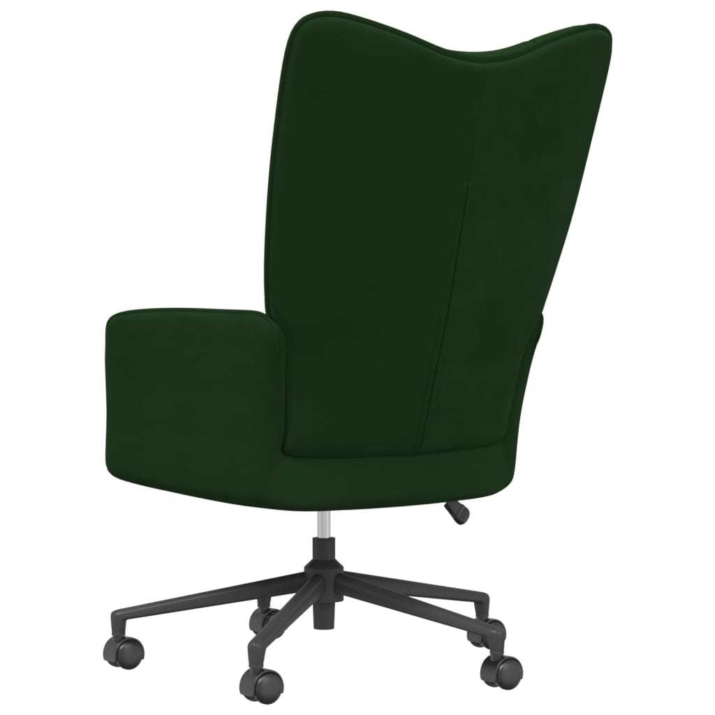 Relaxing Chair Dark Green Velvet