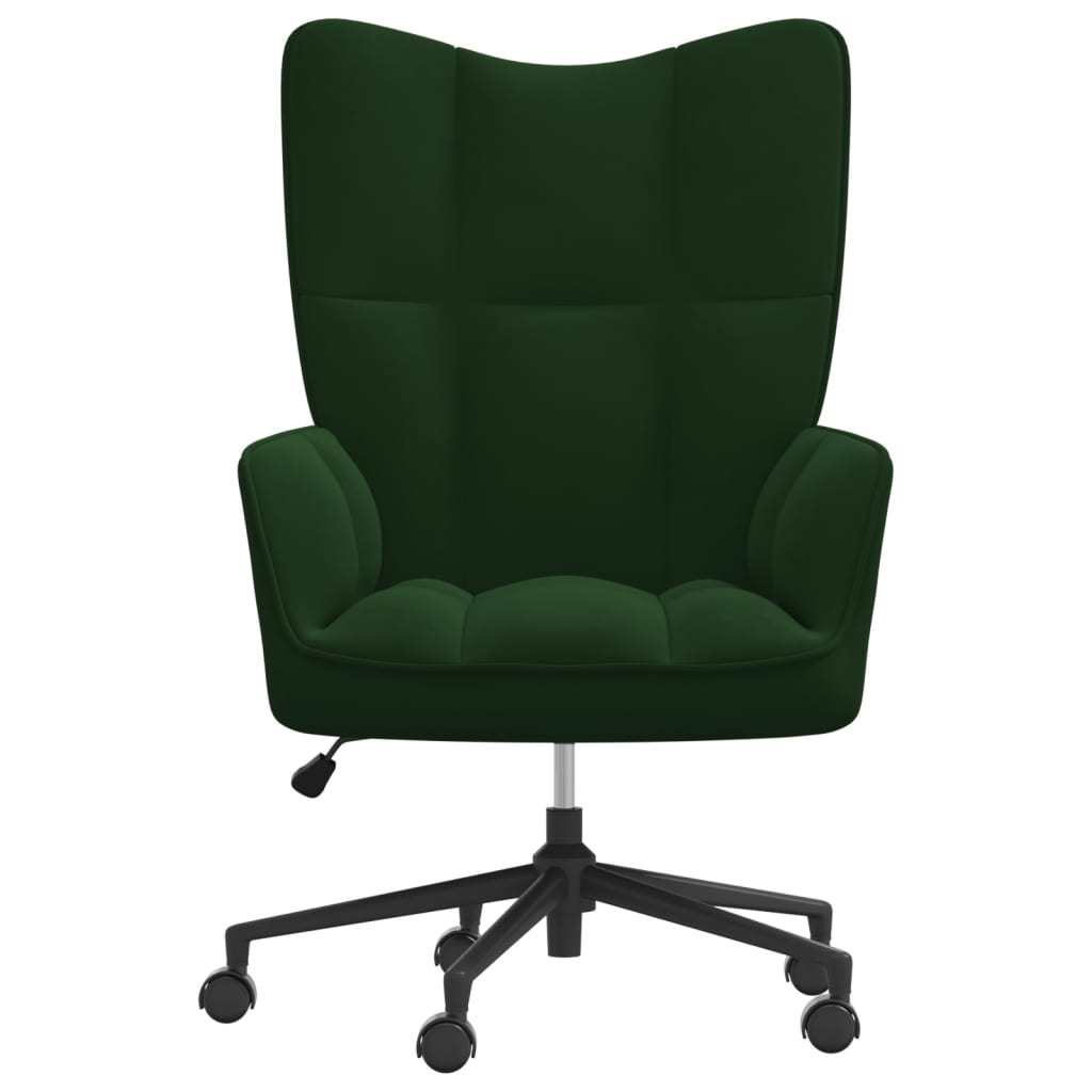 Relaxing Chair Dark Green Velvet