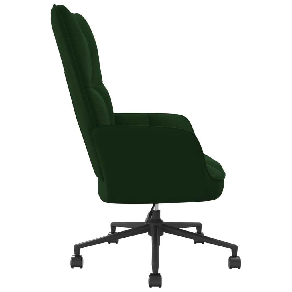 Relaxing Chair Dark Green Velvet