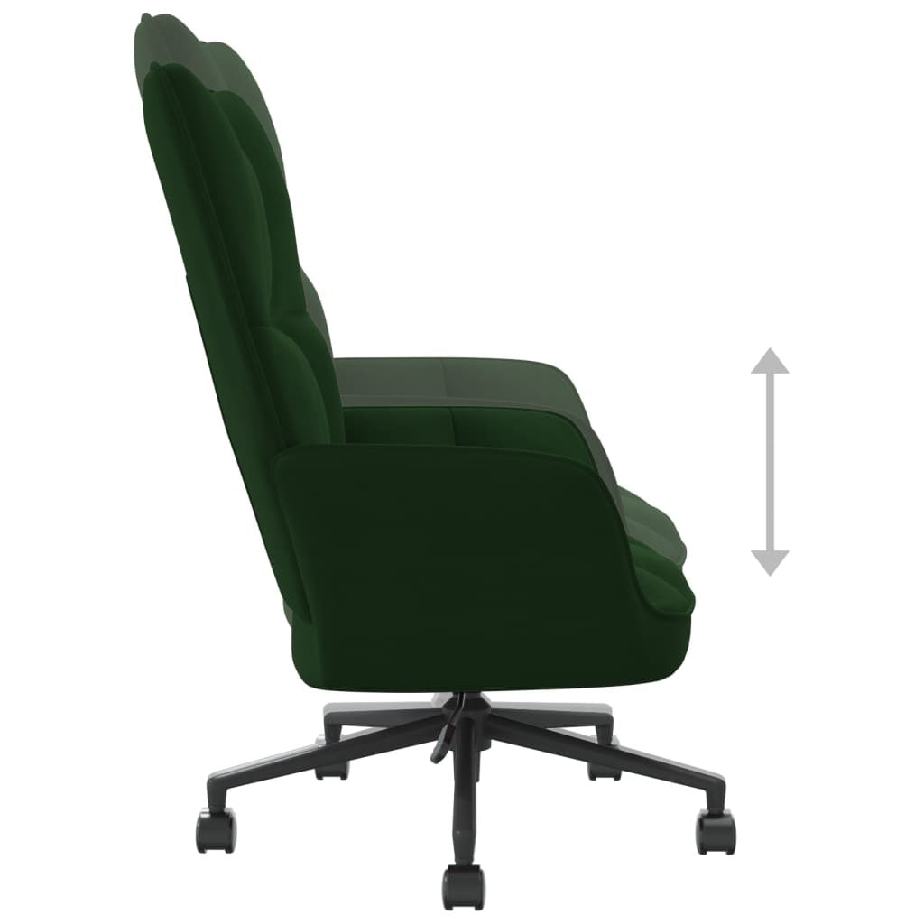 Relaxing Chair Dark Green Velvet