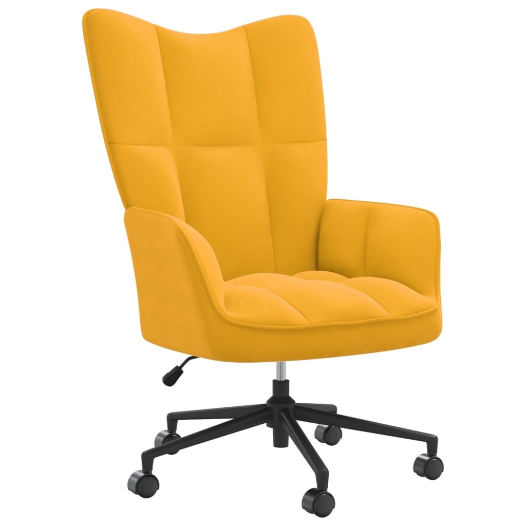 Relaxing Chair Mustard Yellow Velvet