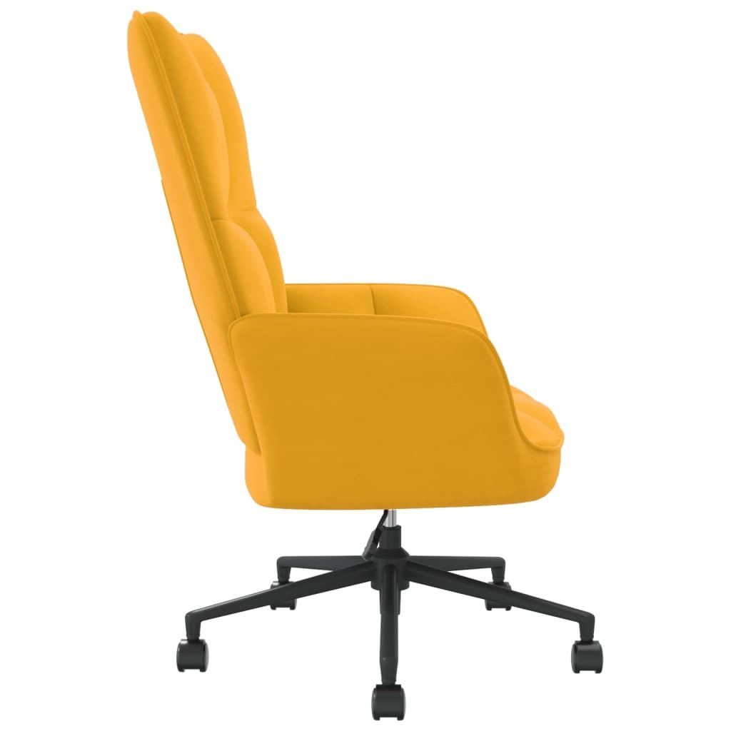 Relaxing Chair Mustard Yellow Velvet