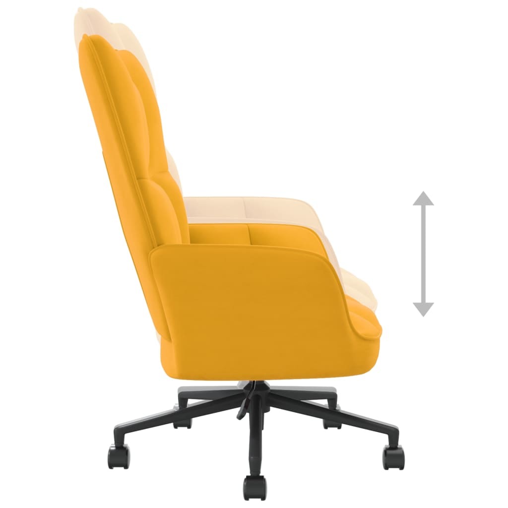 Relaxing Chair Mustard Yellow Velvet