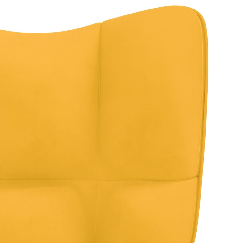 Relaxing Chair Mustard Yellow Velvet