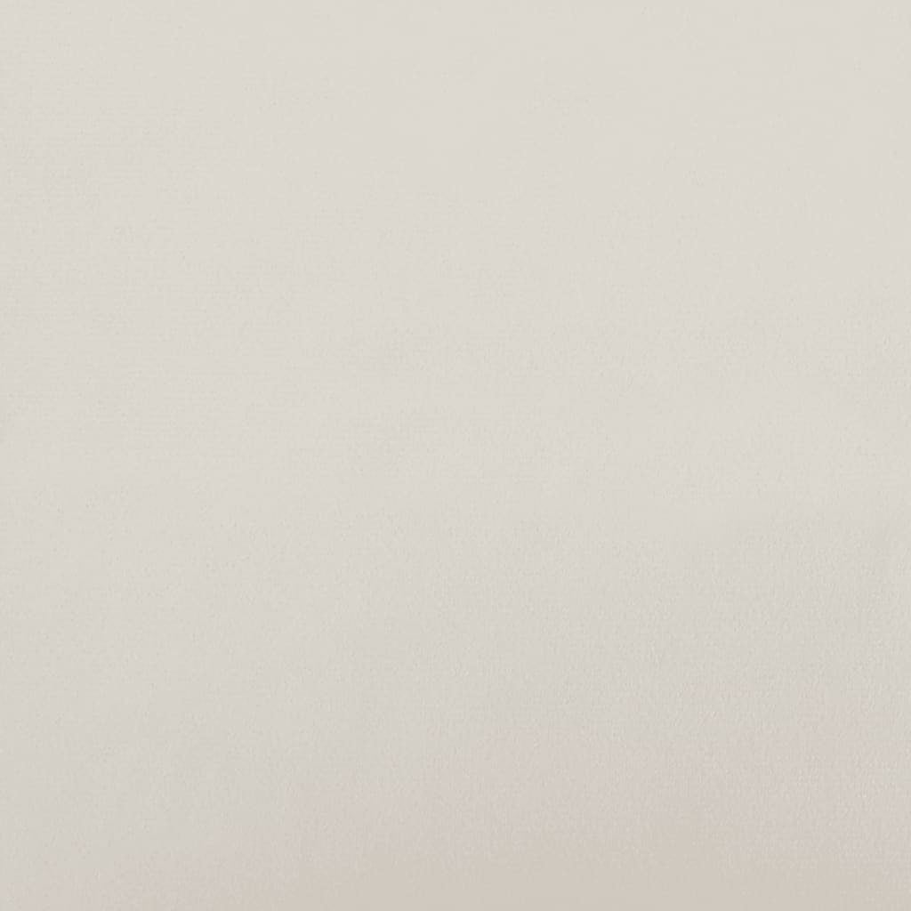 Relaxing Chair with a Stool Cream White Velvet