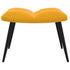 Relaxing Chair with a Stool Mustard Yellow Velvet