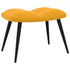Relaxing Chair with a Stool Mustard Yellow Velvet