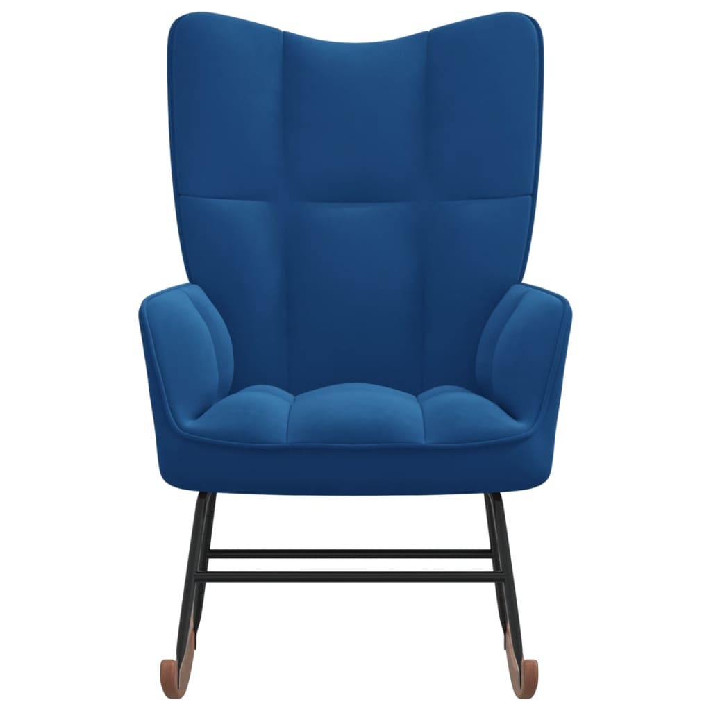 Rocking Chair Blue Velvet