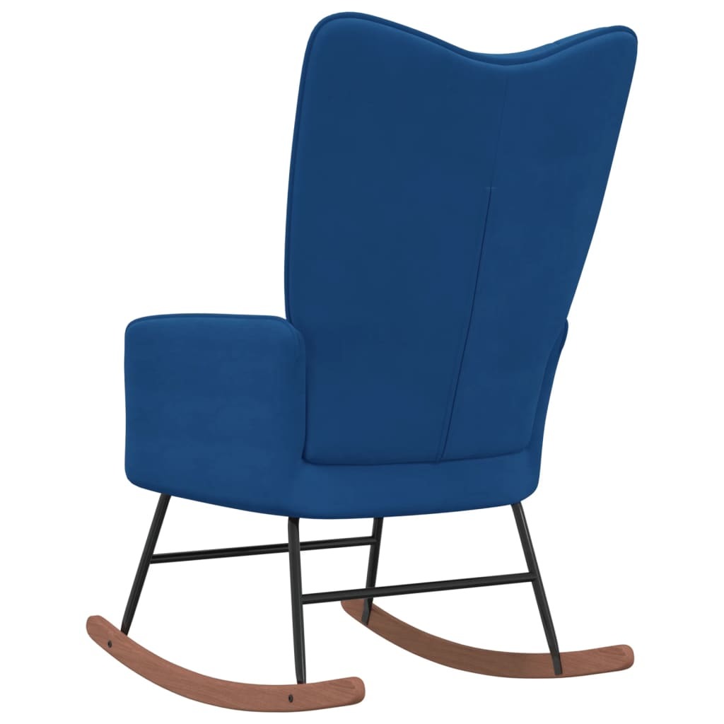 Rocking Chair Blue Velvet