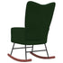 Rocking Chair Dark Green Velvet
