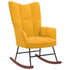 Rocking Chair Mustard Yellow Velvet