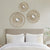 Round Natural Fiber and Mirror 3-piece Wall Decor Set