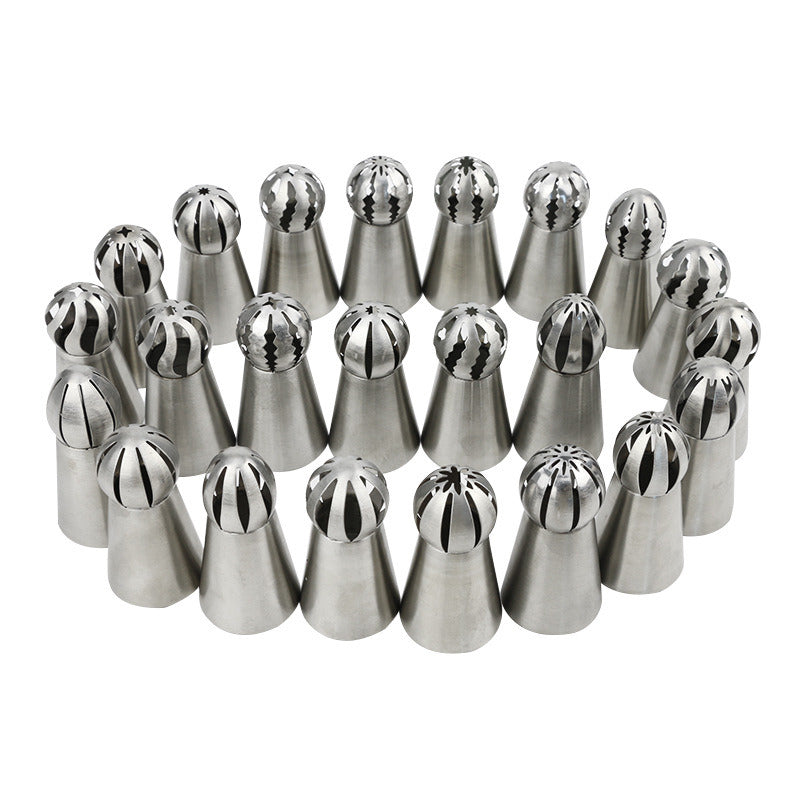 Russian Confectioners Piping Tips 23 pieces Russian Sphere Ball Cake Decorating Icing Piping Nozzles - WoodPoly.com