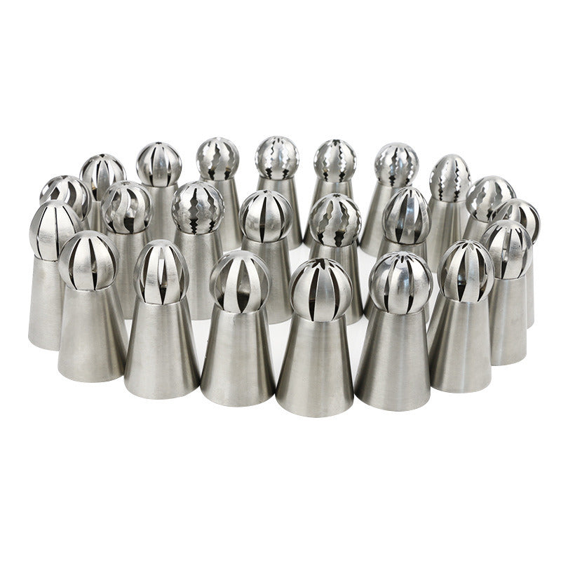 Russian Confectioners Piping Tips 23 pieces Russian Sphere Ball Cake Decorating Icing Piping Nozzles - WoodPoly.com