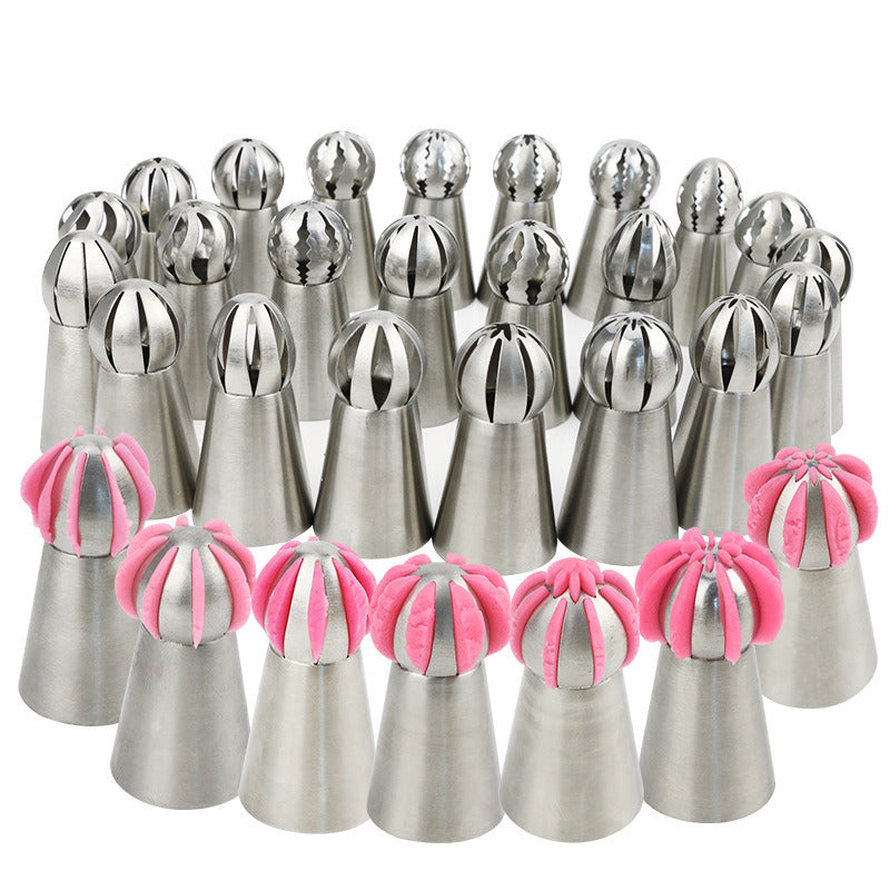 Russian Confectioners Piping Tips 23 pieces Russian Sphere Ball Cake Decorating Icing Piping Nozzles - WoodPoly.com