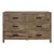 Rustic Style Dresser w 6 Storage Drawers Weathered Pine Finish Wooden Bedroom Furniture