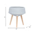 S/2 11/15" TERRAZZO PLANTER W/ WOOD LEGS, GRAY