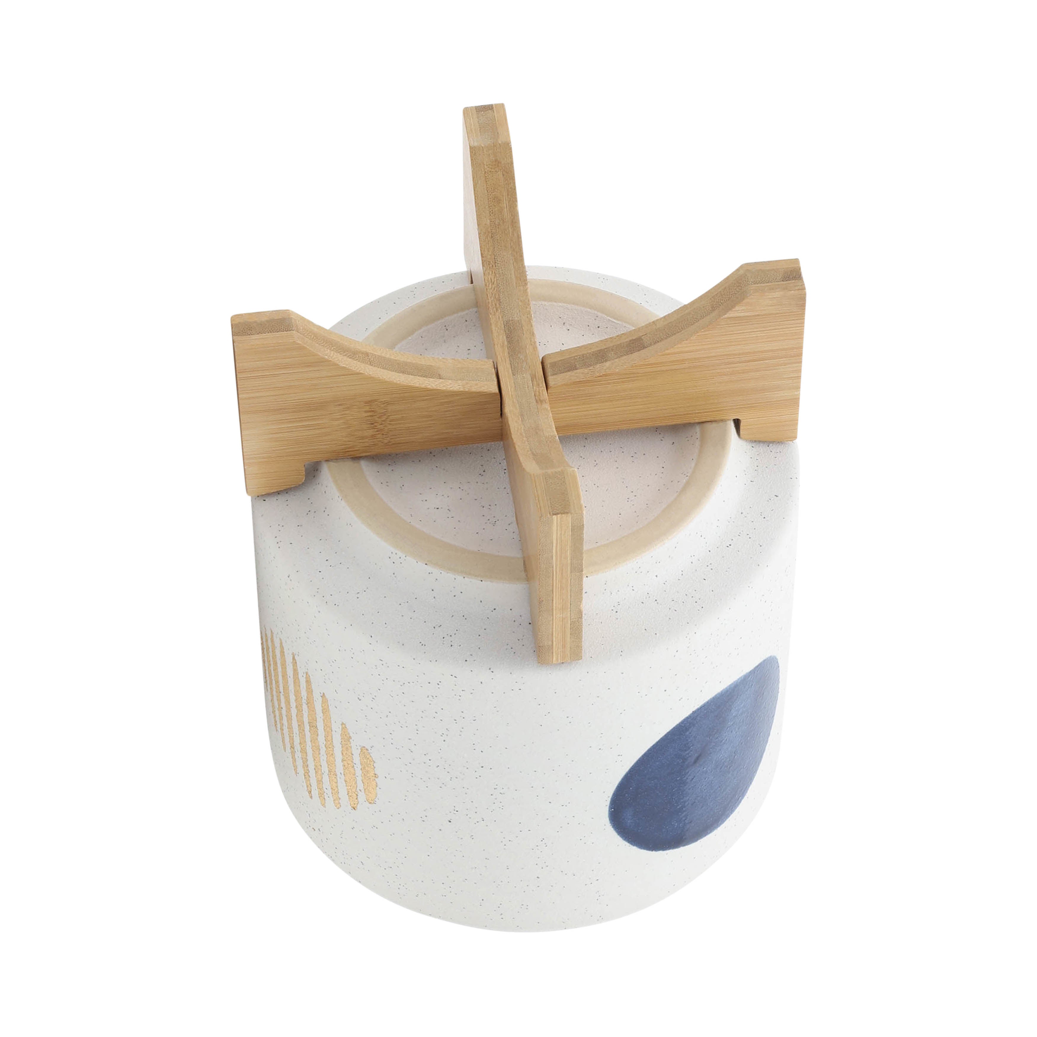 S/2 5/8" FUNKY PLANTER W/ STAND, WHITE