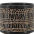S/2 5/8" GLAZED PLANTER W/ STAND, BLACK