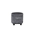 S/2 TRIBAL LOOK FOOTED PLANTER 6/8", BLACK