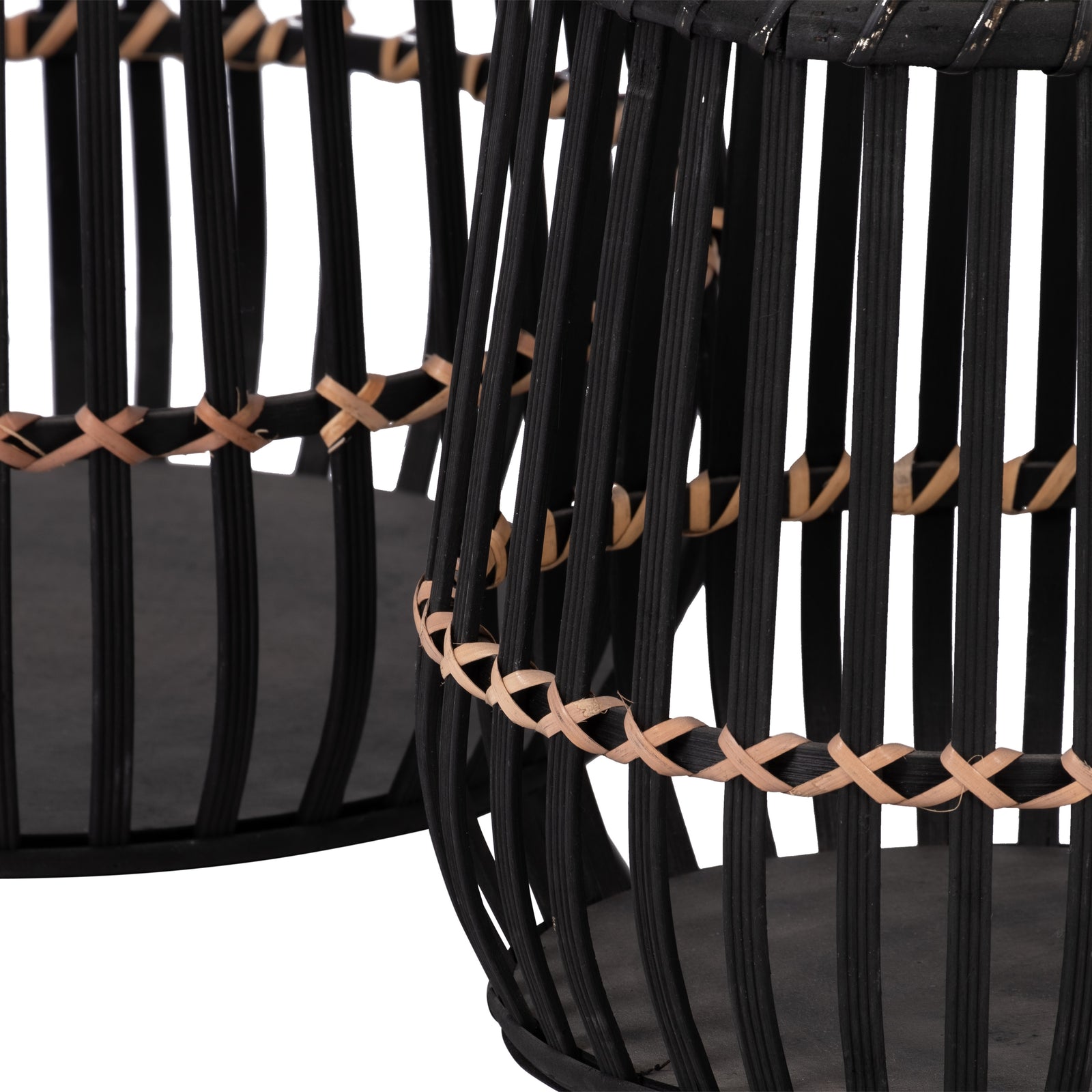 S/3 BAMBOO FOOTED PLANTERS 17/14/10