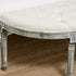 Semi-Circle End of Bed Bench with Tufted Design, Upholstered Bedroom Entryway Bench with Rubberwood Legs, Off White