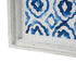 Set of 2 Blue and White Hanging Sculptures, Modern Wall Art Decor, 12.5" x 24.5"