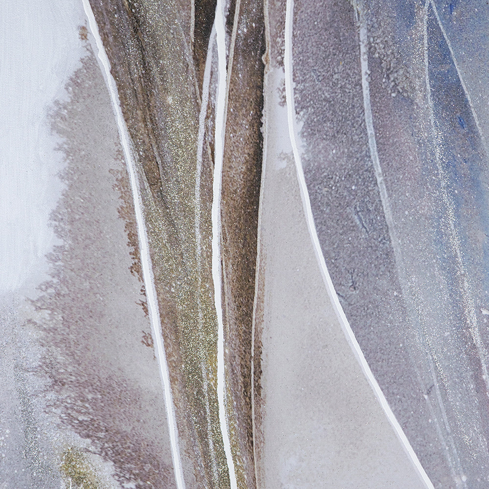 Set of 2 Elongated Modern Abstract Oil Paintings, Wall Art for Living Room Dining Room Bedroom Office Entryway, 20