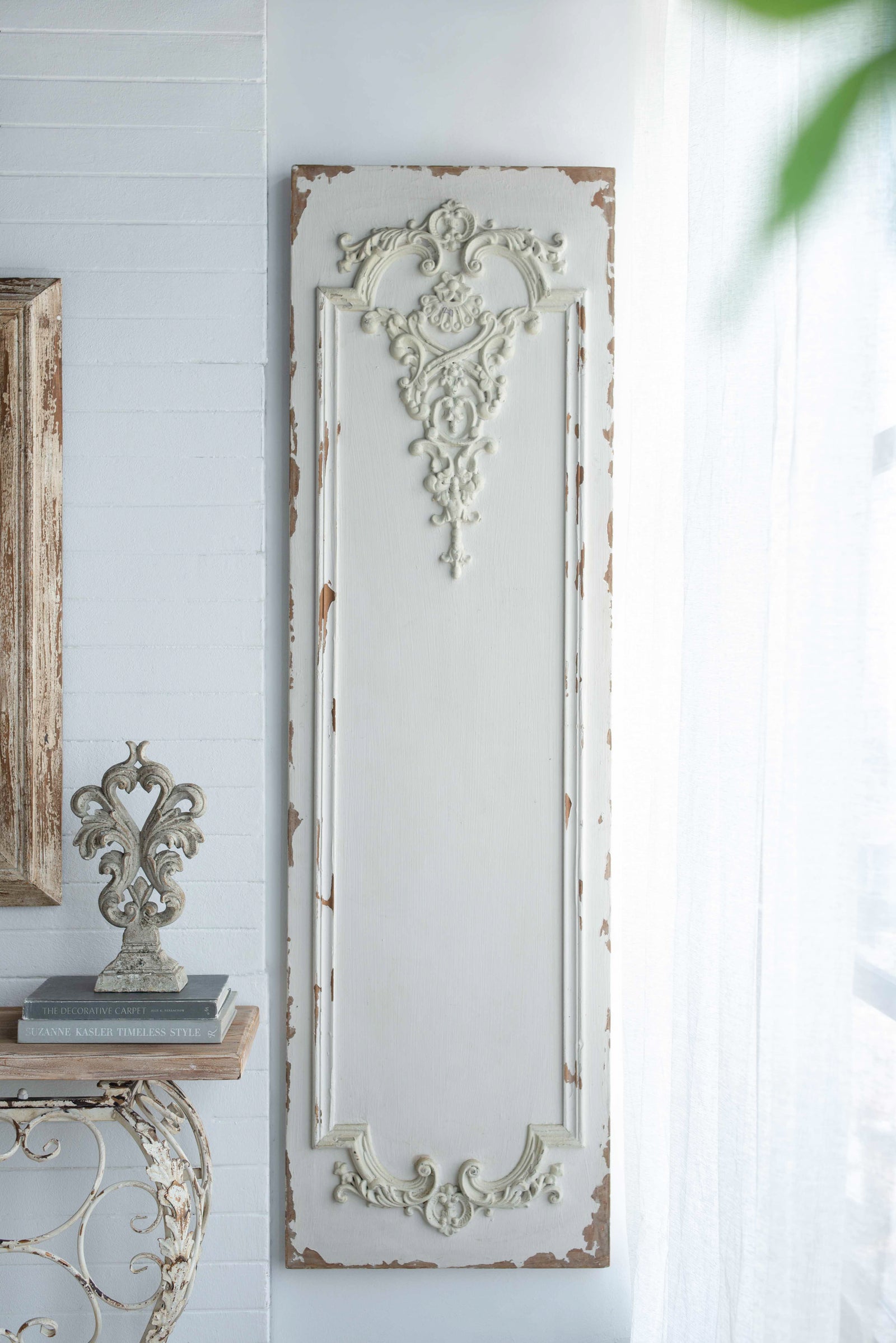 Set of 3 Large White Wall Art Panel, Rectangle Wall Sculpture, Wall Décor for Living Room Dining Room Office Bedroom, 21