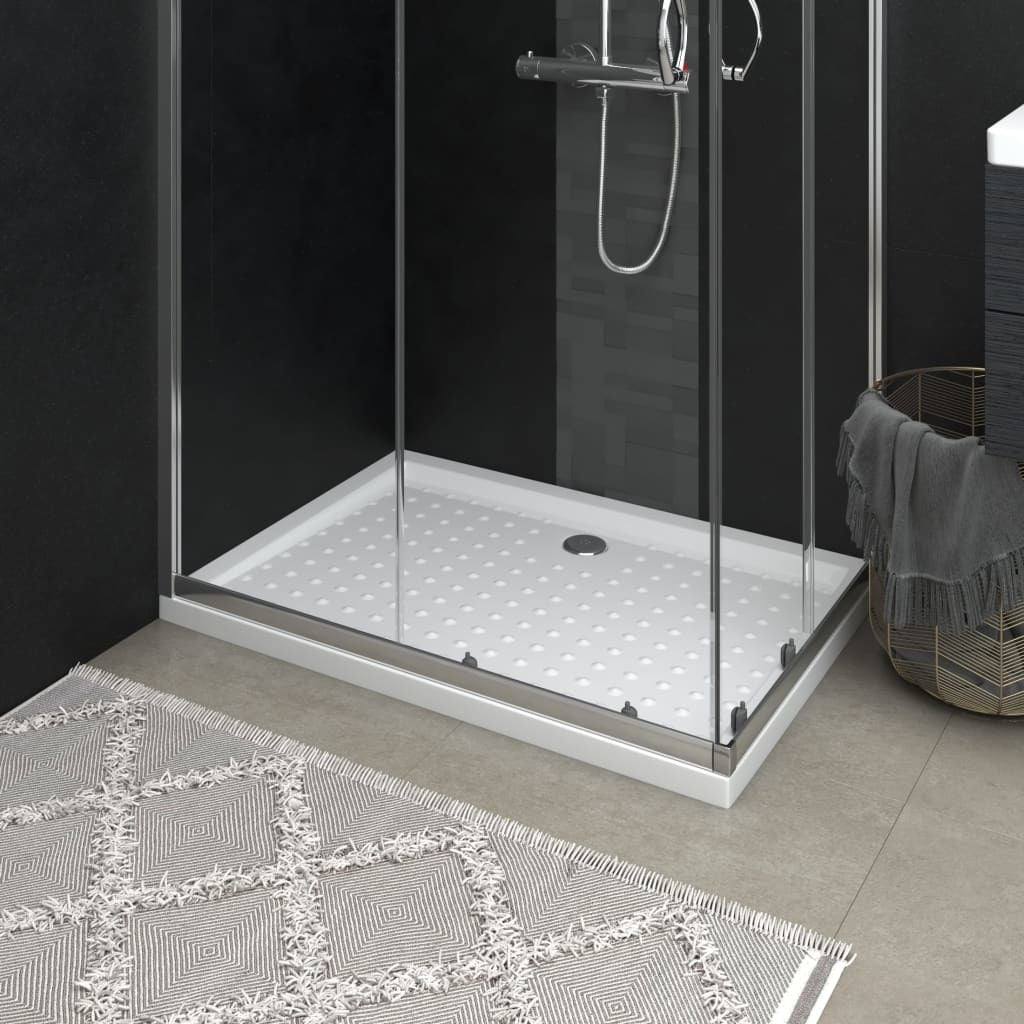 Shower Base Tray with Dots White 27.6"x39.4"x1.6" ABS