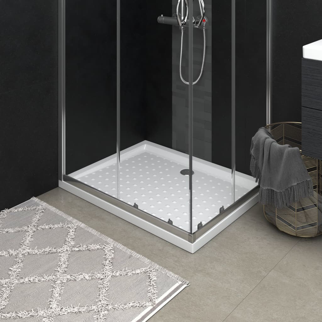 Shower Base Tray with Dots White 35.4
