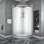 Shower Door 36" x 72" Framed Tub Shower Enclosure in Chrome