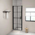 Shower Door Tempered Glass 35.8"x76.8" Black