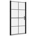 Shower Doors Tempered Glass 39.4"x70.1" Black