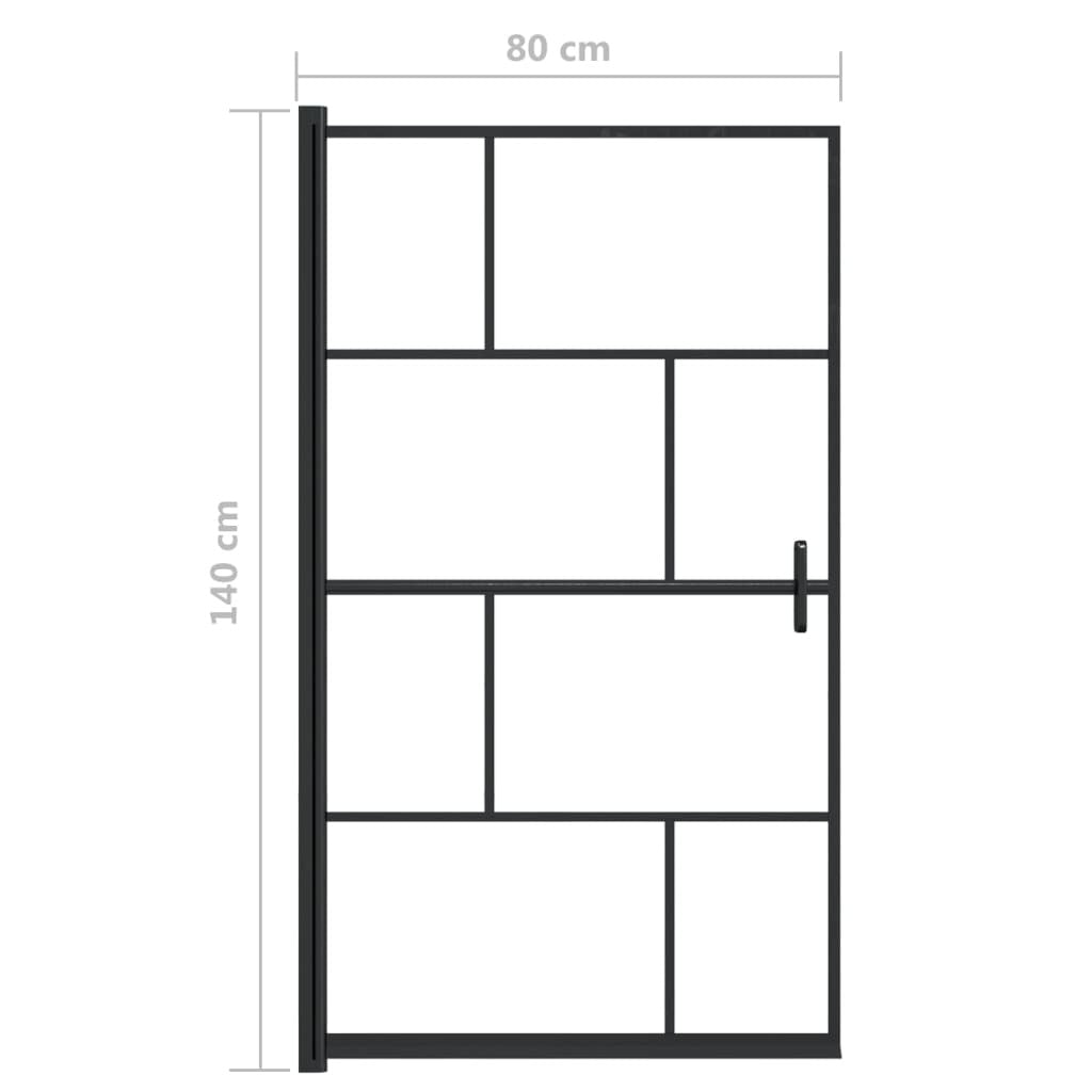 Shower Enclosure ESG 31.5"x55.1" Black